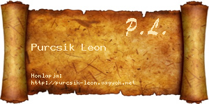 Purcsik Leon névjegykártya